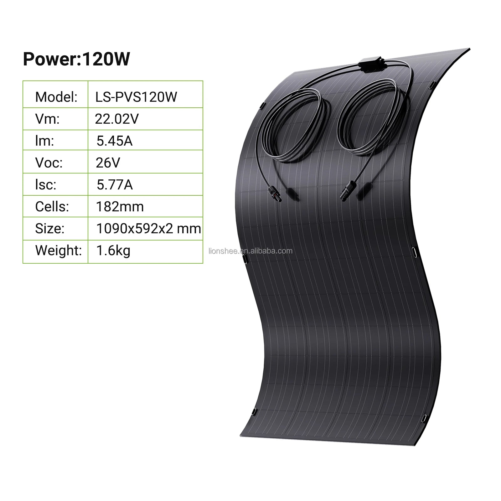 120W Flexible Solar Panel Outdoor Portable PV Panel for Power Station Balony RV Car