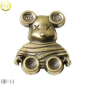 Custom Clothing Metal Fitting Zinc Alloy Cartoon Shape Embossed logo Metal Button Stud Rivets for Bag