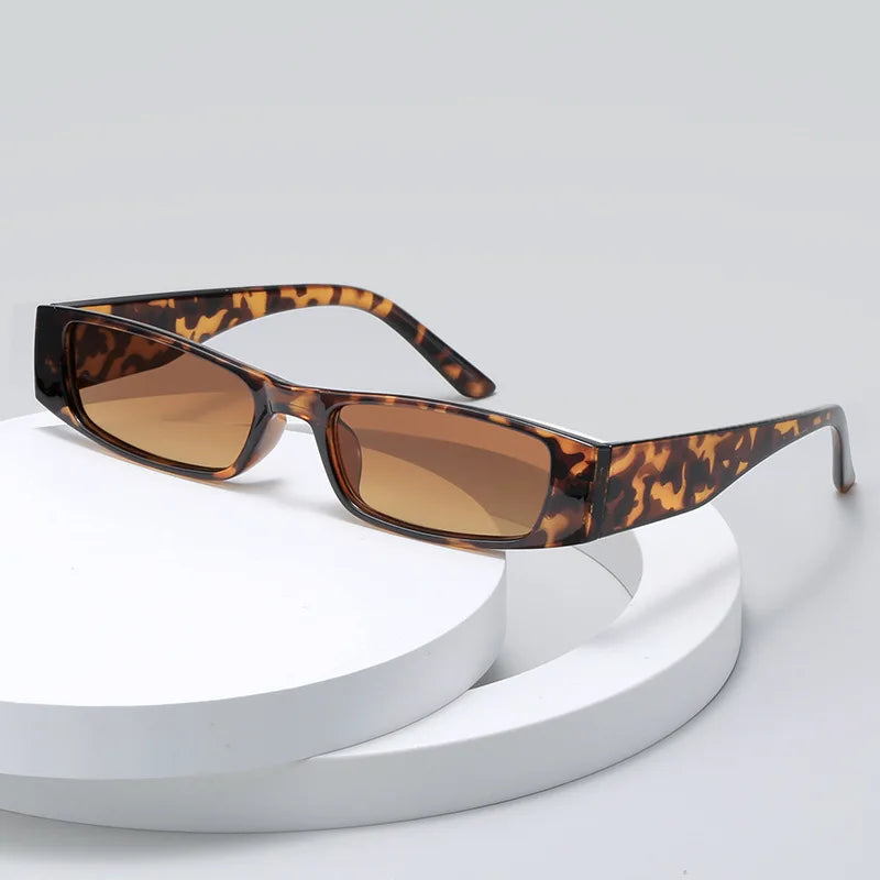 Transparent Men Plastic Glasses Frames Red Frame Glasses Small Hiphop Party Sun Glasses Small Frame Square Sunglasses