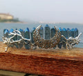 DIY Best sale Natural crystal rainbow crown headband dark blue bridal headdress party moon branch headband hair comb crystal crafts