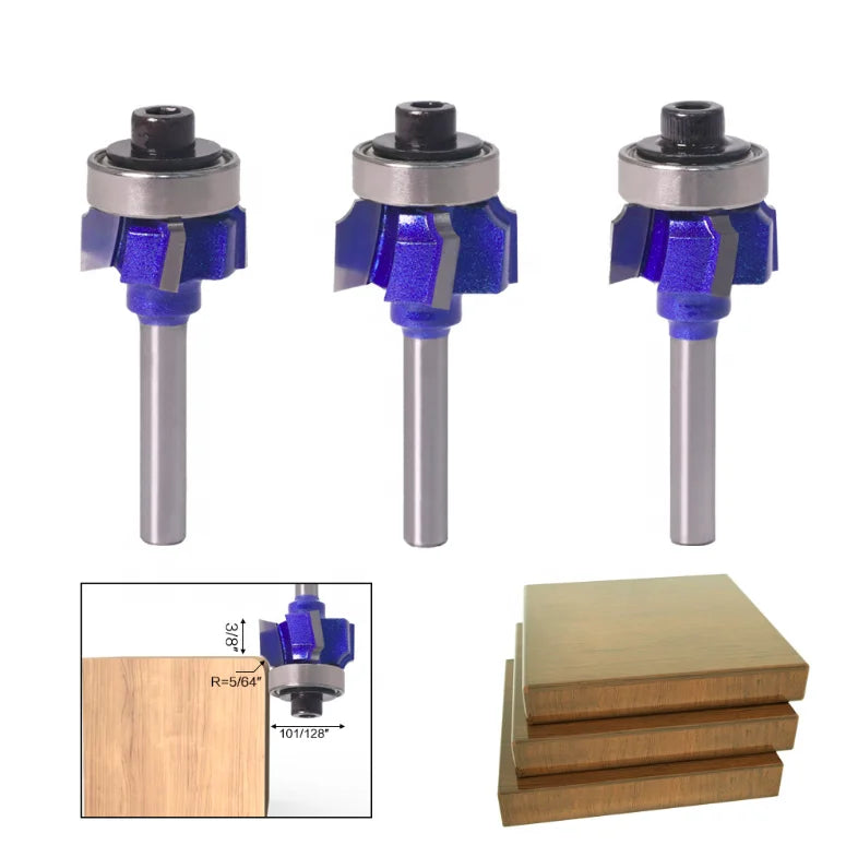 L-N191-1 High Quality 4 Flutes Wood Router Bit Woodworking Milling Cutter R1 R2 R3 Trimming Knife Edge Trimmer