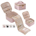 Detachable PU Velvet Jewelry Case with Travel Organizer Box for Earrings Necklaces Bangles for Storage and Organization