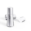110ml 150ml Cylinder Refillable Custom Empty Electroplating Silver Cosmetic Petg Lotion Packaging Serum Pump Bottle
