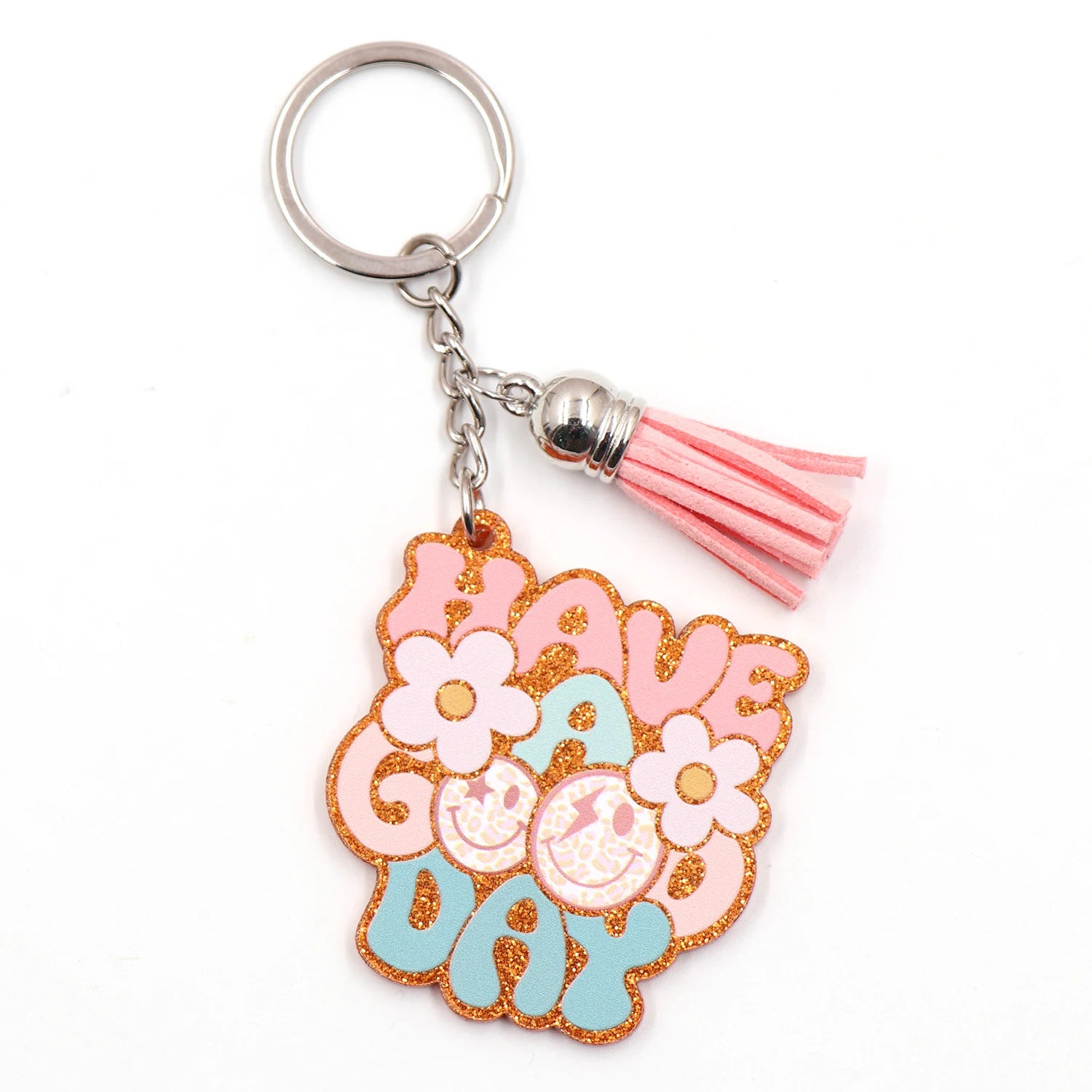 KHS271KH1210 1-Piece Trendy Acrylic Keychain New CN Product Good Day Plastic Key Chain Keychain Supplier