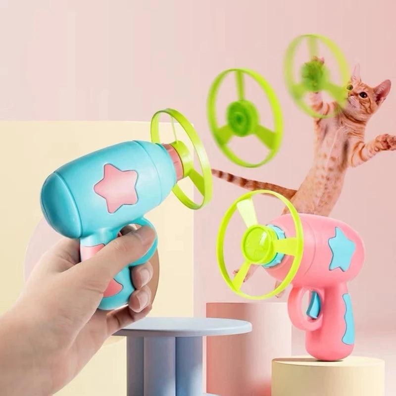 New Funny Cheap Plastic Toys Flying Saucer Cat Toys Interactive Teaser Training Toy