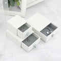 Wholesale Punched Paper Jewelry Packaging Box Ring Ear Stud Earring Box Slide Out-in Drawer Box for Pendant Necklace Earrings