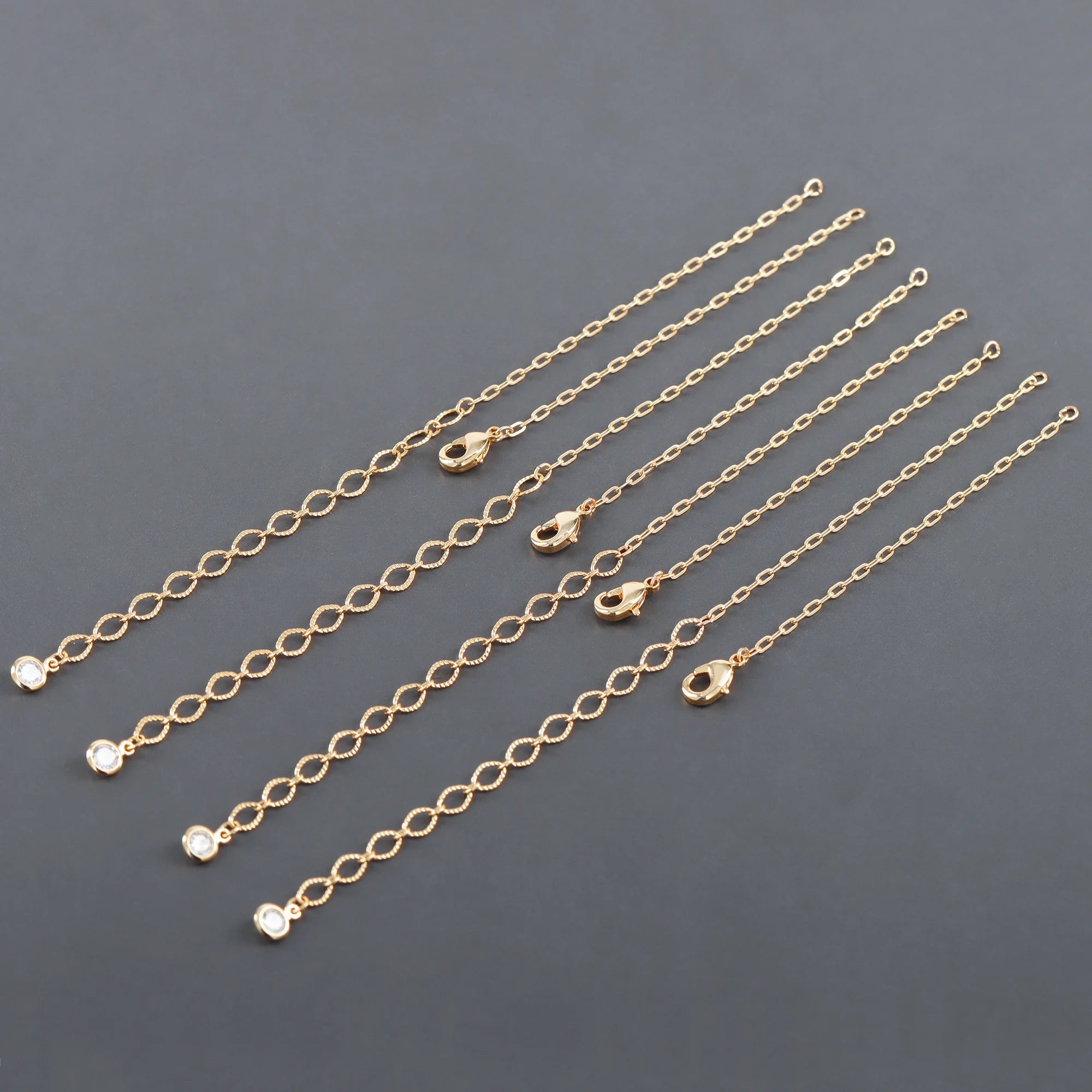 M1138 2pcs/lot Jewelry Connectors DIY Bracelet & Extend Chain Pass REACH Nickel Free 18k Gold Plated Copper Bag Packaging