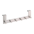 Custom Over the Door 6 Hooks Coat Clothe Hat Robe Screw Stainless Steel Door Towel Hanger