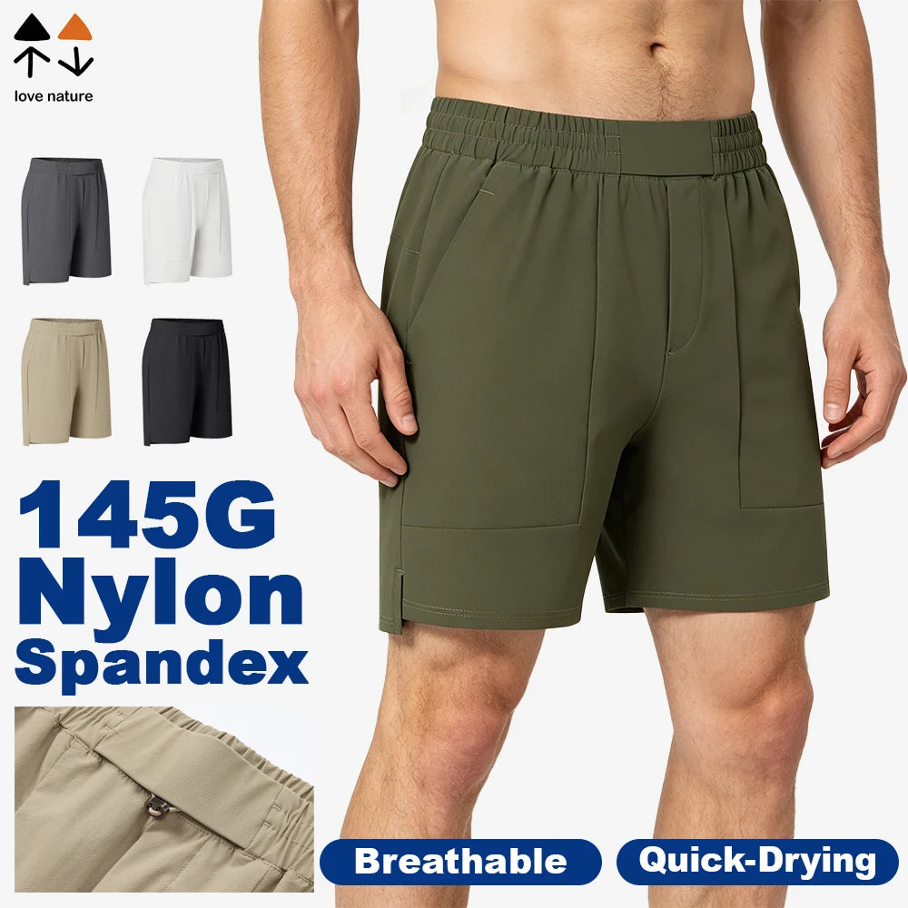 Wholesale 145 GSM Nylon and Spandex Quick Dry Breathable Running Shorts Men Women Custom Logo Gym Training Shorts