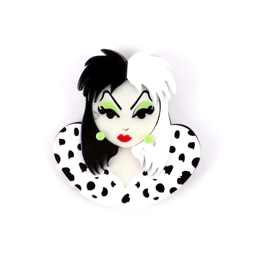 Punk Hip Hop Style Exaggerated Black White Eye Shadow Earrings Reen Hair Highlights Nightclub Style Acrylic Weddings Gifts