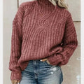 5 Colors Lady Winter Wear Knitted Pullover Turtleneck Sweater