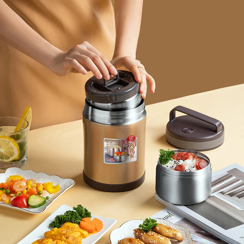 Portable Stainless Steel Vacuum Food Container Thermal Food Jar