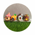 100Pcs Cute Mini 3D Cartoon Mushroom Stump Pumpkin House Models DIY Resin Fairy Garden Craft Decoration Miniatures House Gift