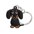 Cartoon Dog Keychain Accessories PVC Soft Rubber Car Key Pendant Wholesale Creative Keychain Accessory