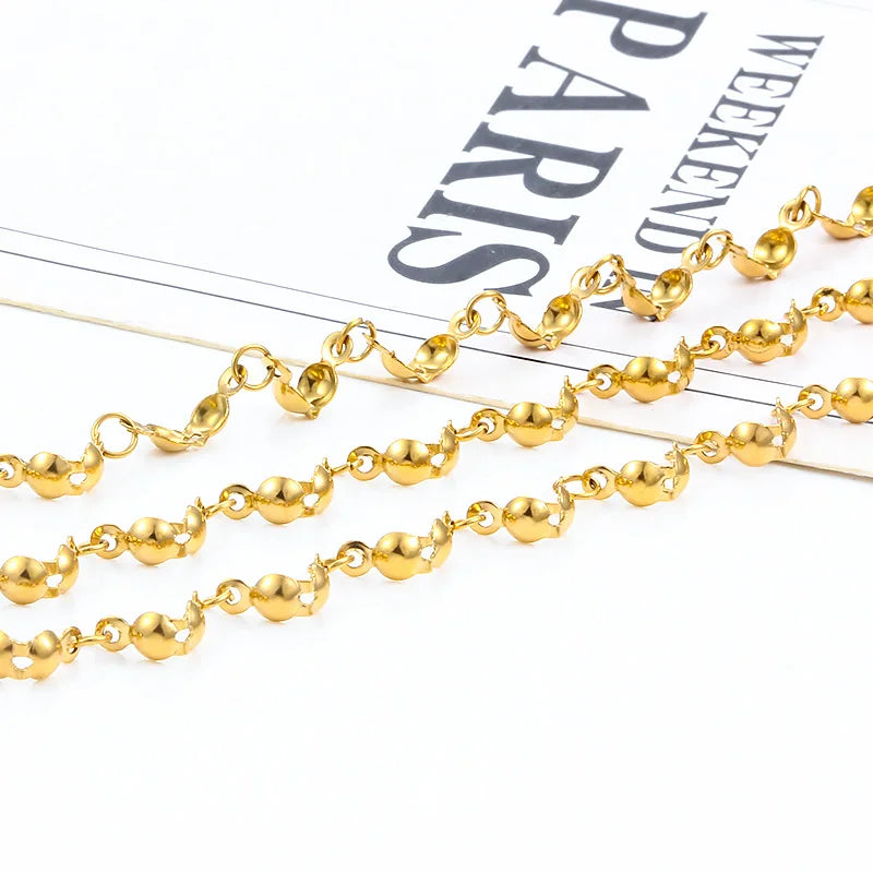 Tagor Jewelry Ladle Vacuum Furnace Electroplated Gold Ornaments End Diy Beaded Decorative Chain Connecting