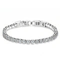Mautaavicy Tennis Bracelet 3mm Square Cut Tennis Bracelet Clear CZ Stone Stainless Steel 18k Gold Plating Women Jewelry