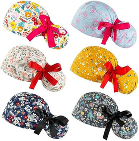 Scrub Caps Women with Buttons Sweatband Hats with Hairband Scrub Caps for Women for Working Cooking Healthcare Painting Gym