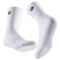 Men's White Casual Sport Socks with Elastic Custom Logo Thick Striped Design for Autumn Season