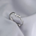 DAICY Elegant Women Adjustable Finger Thin Line Wave 925 Sterling Silver Ring