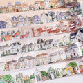 1Roll Tape Country House Series Houses Landscaping Stamping Handbook Materials Collage European Style