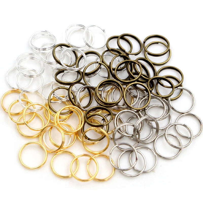 200pcs/lot 4/6/7/8/10mm Open Jump Rings Double Loops Gold Silver Color Split Rings Connectors for Jewelry Making Supplies DiY