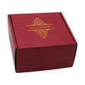 Powder Large Red square Corrugated Paper Hard Packaging Flip Top Gift Box with Customize logo