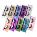 Medium Long Faux Mink Eyelashes Vendor Natural Thick Handmade Eyelahse Brush Vegan Mink Silk Eyelashes