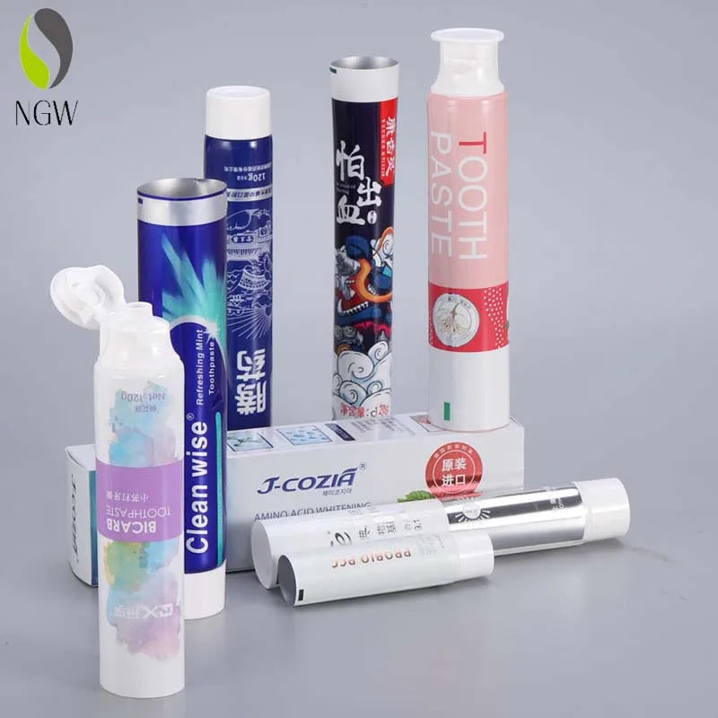 Custom Printing LOGO Container Soft Squeeze Tube Abl Empty Tube Toothpaste Tube Packaging Manufacturer Whit Flip Cover