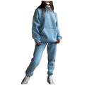 320 Grams Fleece Pullover Oversize Hoodies Women Custom logo Two Piece Knit Set Women Tracksuit Sweatsuit Set Clothing
