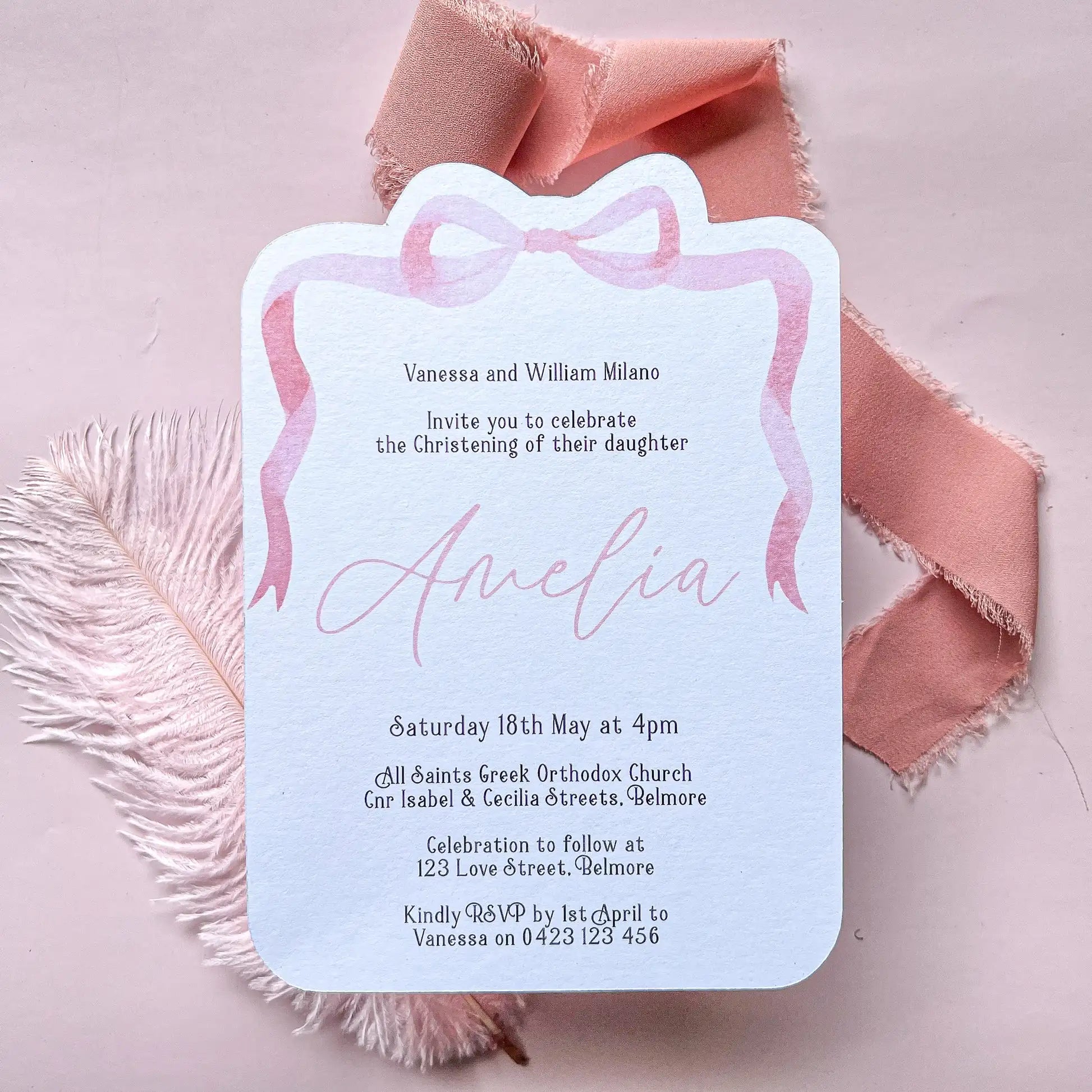 Customized Baptism Invitation Cards for Jew