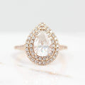 Women's Solid Gold Rings Wholesale with Diamond and Emerald for Engagement