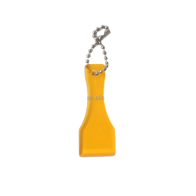 UV Printed ABS/PS Lottery Tickets Scraper Ball Chain Plastic Scratchers Keychain