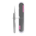 Ultra-Fine No. 5 Stainless Steel German Tweezers Salon-Use Eyelash Scrape Tool for Blackhead Pimple Acne Beauty Artifact Free