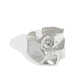 WMJT465 Fashion Irregular Concave Convex Sterling Silver 925 Ring Width Open Finger Wide Ring for Women Men