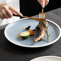 Wholesale Eco-Friendly Ceramic Matte Dinner Plates Colorful Charge Plates Set for Home Restaurant and Wedding