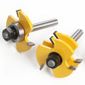 2 Pc 8mm Schacht Hoge Kwaliteit Tong & Groef Gezamenlijke Montage Router Bit Set 3/4 "Voorraad Hout Snijden Tool-Rct