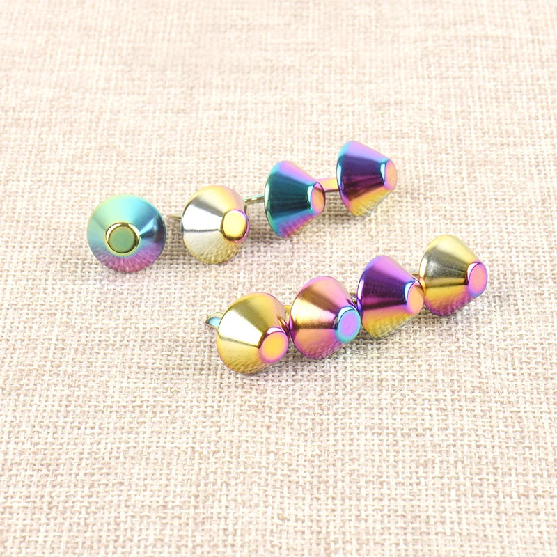 New Arrival 15mm Rainbow Purse Feet Rivet DIY Bag Feet Rivets for Leather Bag