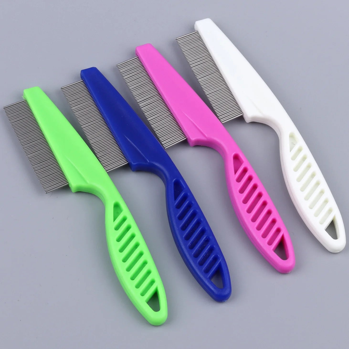 Manufacturer Wholesale Pet Flea Combs Stainless Steel Pet Grooming Massage Dog Dematting Comb Cat Lice Removal Combs