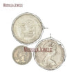 40x45mm Copy Coin Charm Round Shape Vintage Coin Pendants Solder Coin PM32638