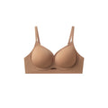 Pure Desire Women's Comfortable Wire-Free  Large Chest Anti-Sagging Solid Small V-Neck Traceless Breathable