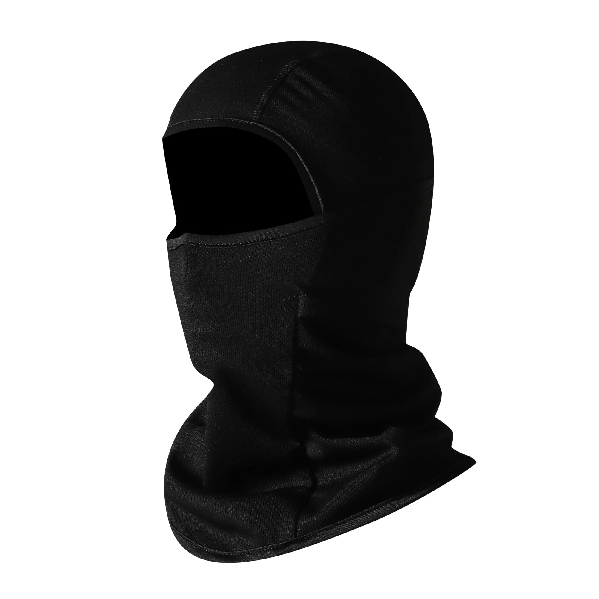 Black Breathable Outdoor Sports Windproof Balaclava with Custom Logo for Ski Cycling & Daily Use-Unisex Adult Size