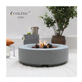 COLG901 Luxury Modern Round Gas Fire Pit Table GFRC Concrete with Lava Rock Garden Furniture Outdoor Modern Firepit