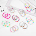 Newest Fashion Alloy Polymer Clay Bohemian Earrings African Handmade Beaded Earrings C Shape Hoop Earring Jewelry for Women