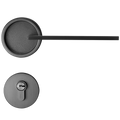 In Stock High Quality Modern Designer Door Window Handles Black Nickel Wooden Door Lock Privacy Passages Key Unlock Zinc Alloy