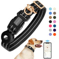 Waterproof Integrated Nylon Dog Collars with Air Tag Holder  Adjustable Reflective GPS Airtag Dog Collar for Medium Large Dogs