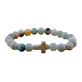 For Fashion Beaded Bracelets Sale Classic Infinity Stretch Cross Bracelet Natural Gemstone for Women Men Healing Energy