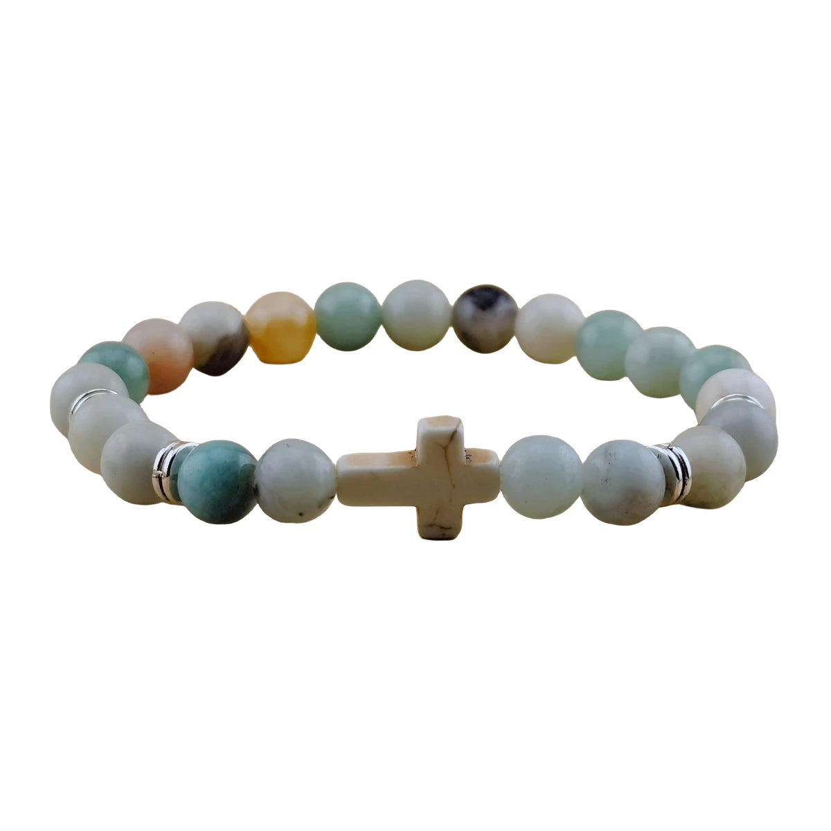 For Fashion Beaded Bracelets Sale Classic Infinity Stretch Cross Bracelet Natural Gemstone for Women Men Healing Energy