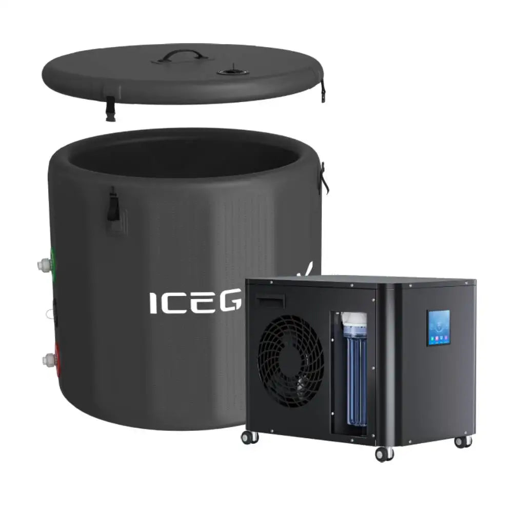 ICEGALAX Athletes Recovery Ice Water Therapy Bathtub Pod PVC Inflatable Ice Bath Tub Barrel Portable Cold Plunge Tub for Adults