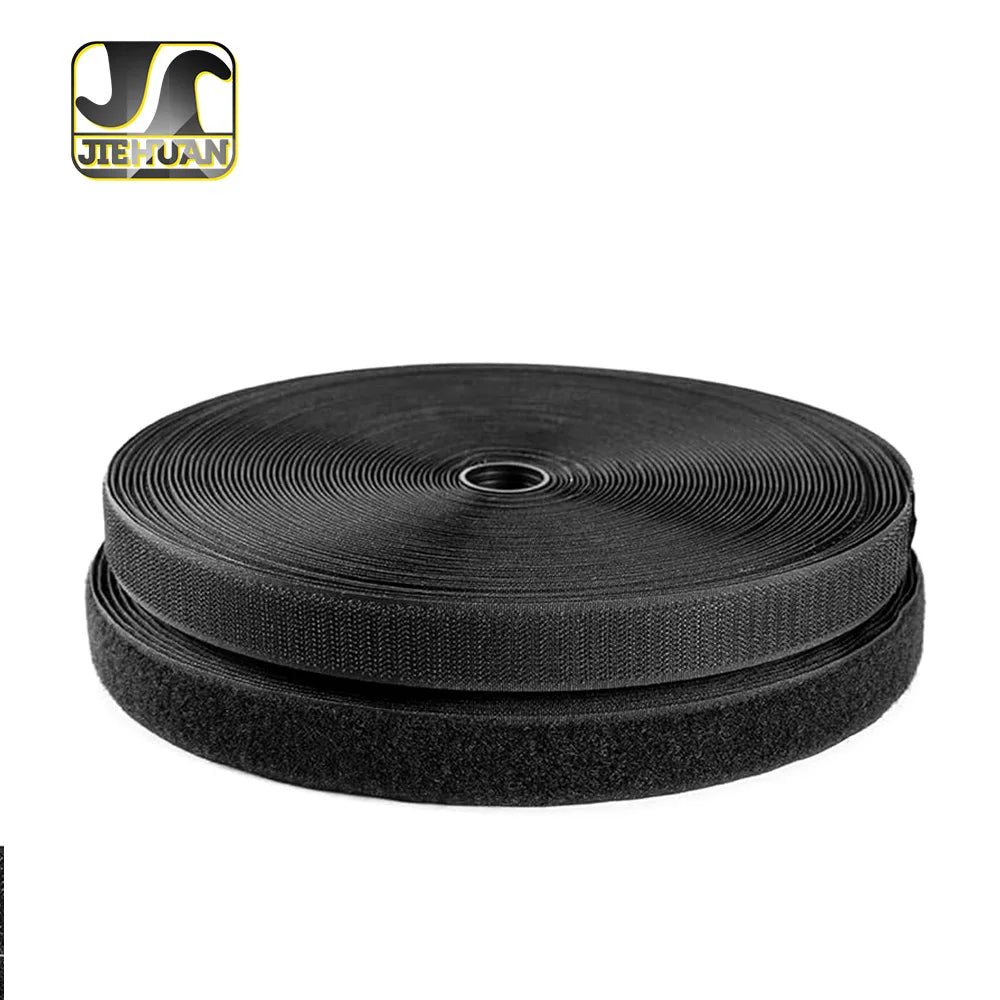 1-3 Days Eco-friendly Premium Nylon Shoes Tape with Heat Resistance Sew Velcroes Hook Loop Medical Devices 30mm Black