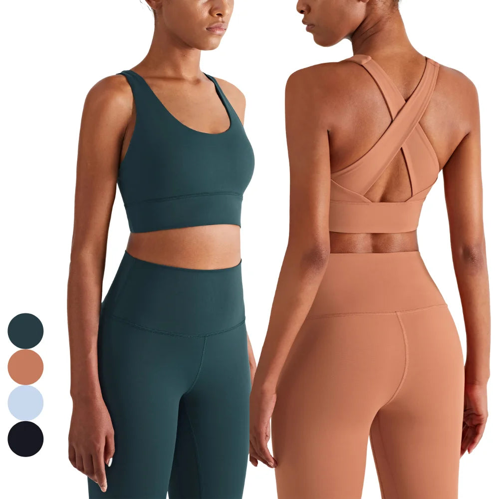 High Strength Ladies Workout Yoga Tank Top With Build in Bra Padding Custom Plain Sport Stringer Vest